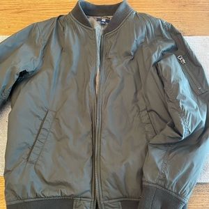 Boys Aviator khaki green spring jacket.